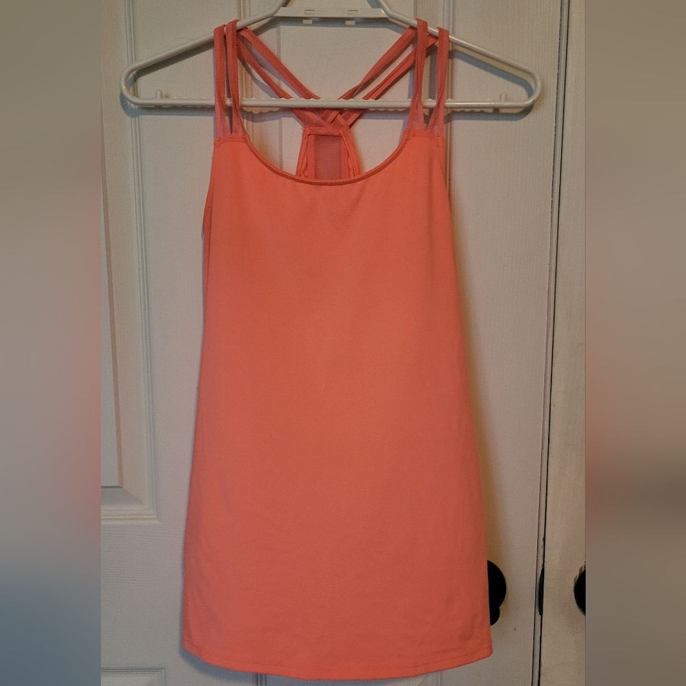 Fabletics Pink Backless Sleeveless Tank Top